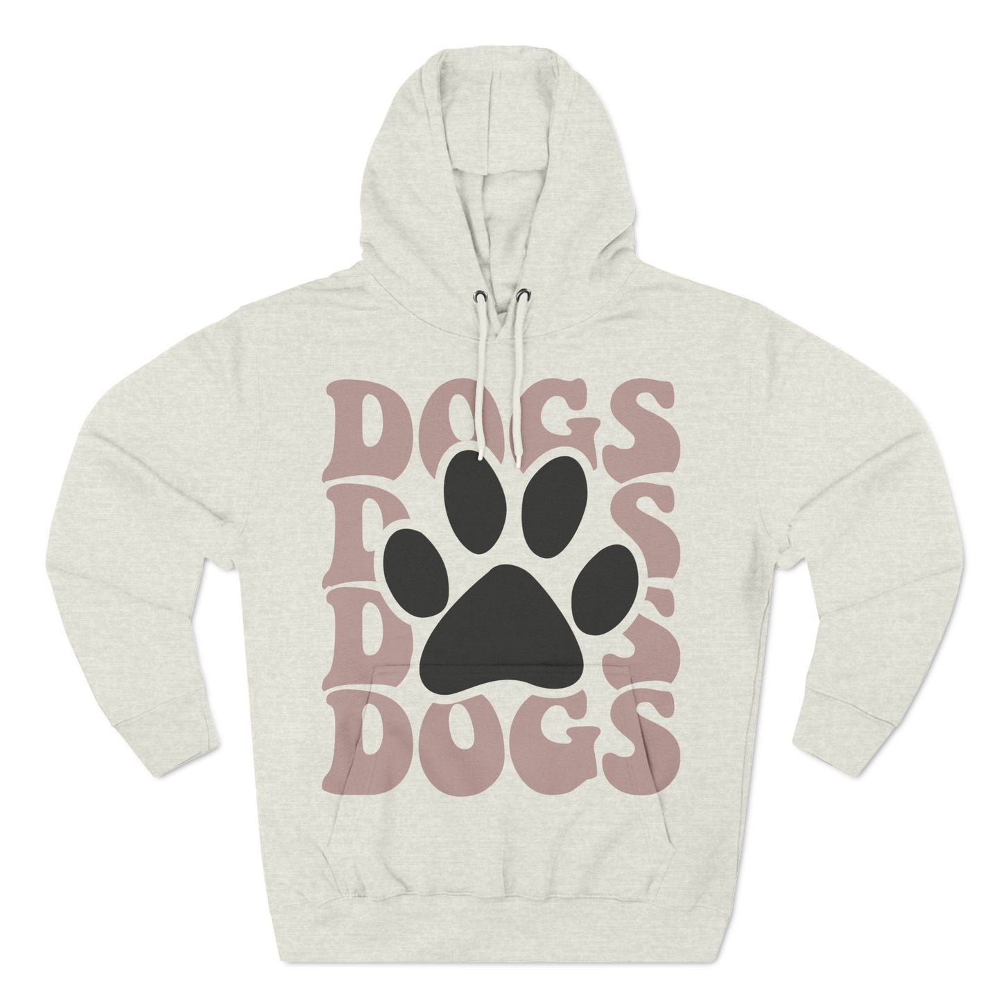 Three-Panel Fleece Hoodie Dogs