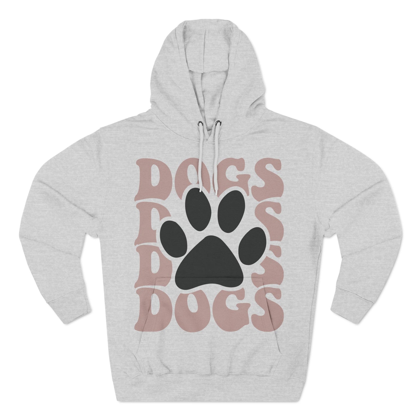 Three-Panel Fleece Hoodie Dogs