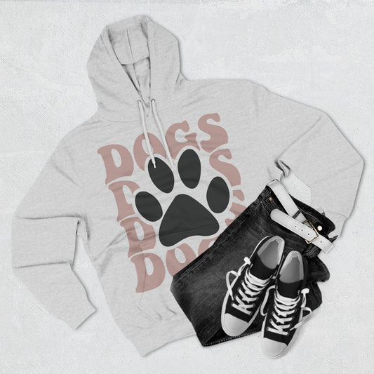 Three-Panel Fleece Hoodie Dogs